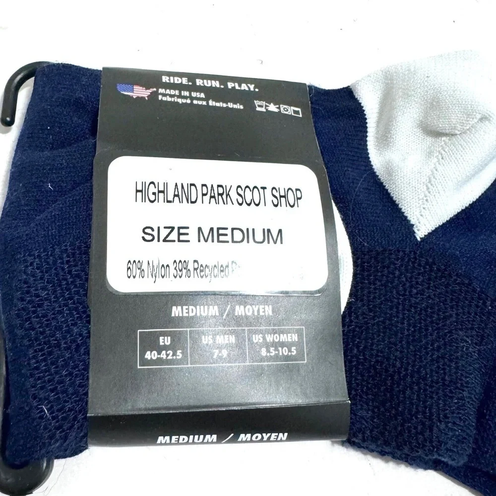 DeFeet Cycling Biking Socks Blue White Size 7 8 9 Mens Women’s 8.5-10.5 NEW